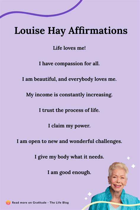 Louise hay affirmations - Nov 5, 2023 ... Louise Hay: LET THEM GO! Love Yourself FIRST - One of the Most Eye Opening Teachings! 11K views · 3 months ago #louisehayaffirmations # ...